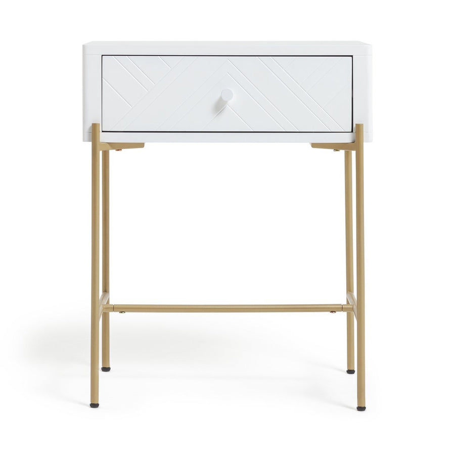 Habitat Barcelona 1 Drawer Bedside Table - White