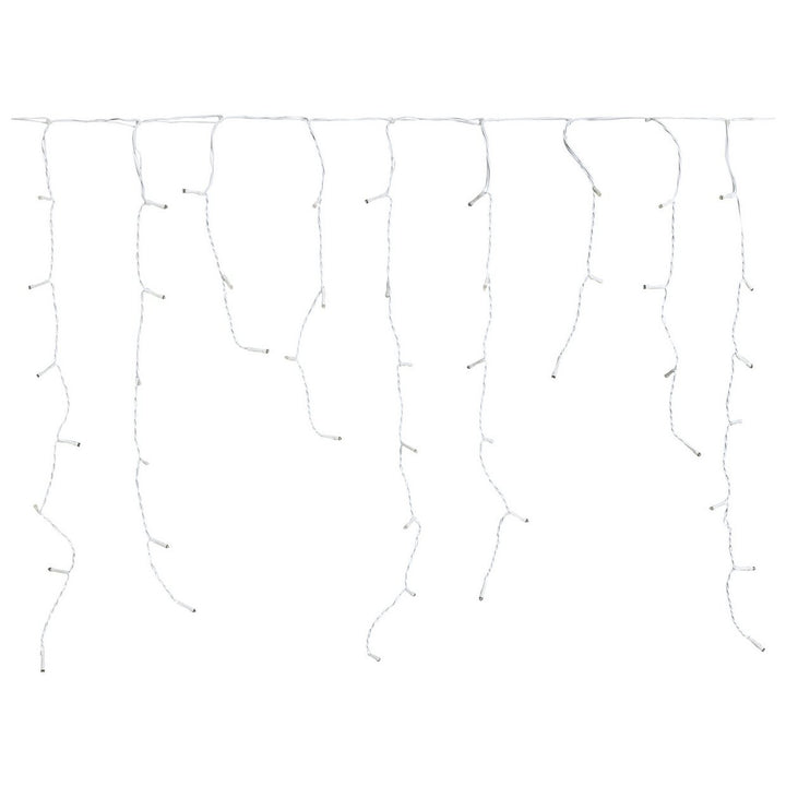Habitat 160 Warm White LED Christmas Icicle Lights - 8.1m