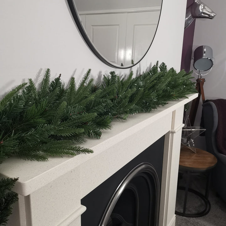 Premier Decorations 1.8M Festive Norfolk Pine Christmas Garland PE/PVC Tips