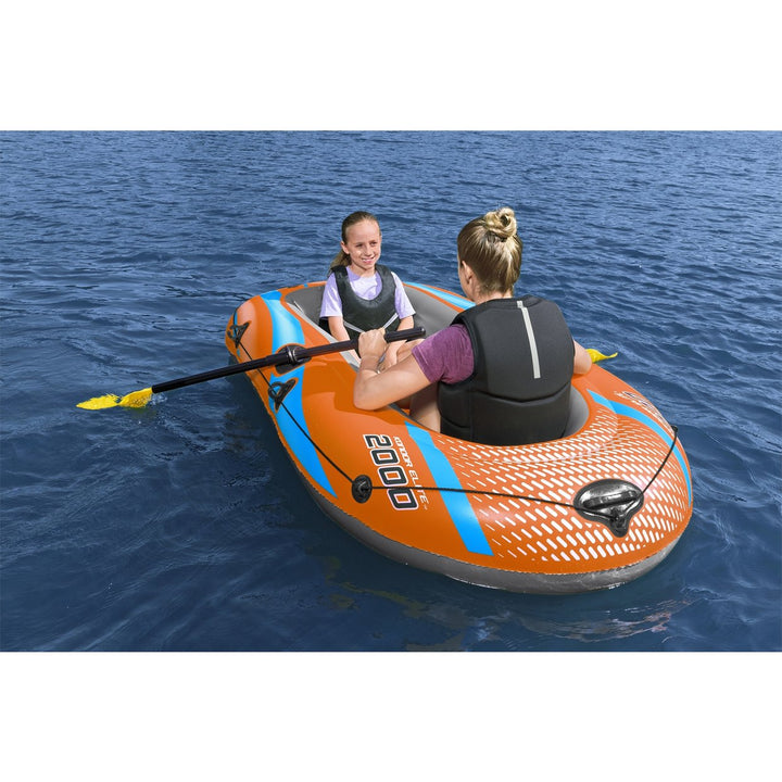 Bestway Kondor Elite 2000 Inflatable Boat Raft Set with Oars &amp; Foot Pump