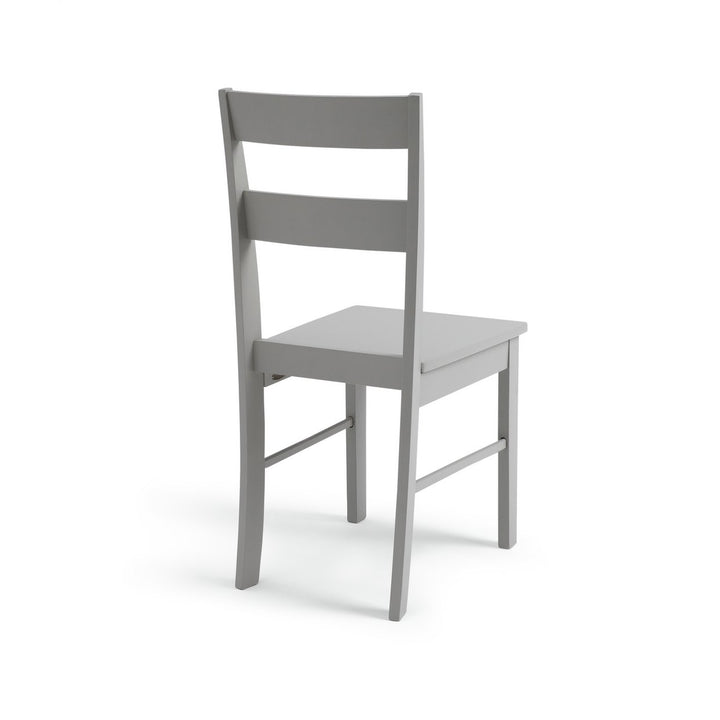 Home Chicago Pair of Solid Wood Dining Chair- Grey