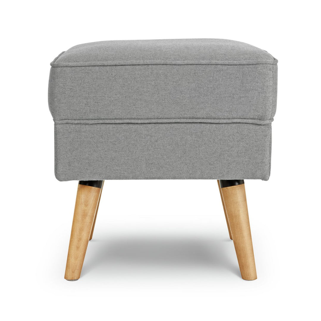 Habitat Callie Fabric Footstool - Light Grey