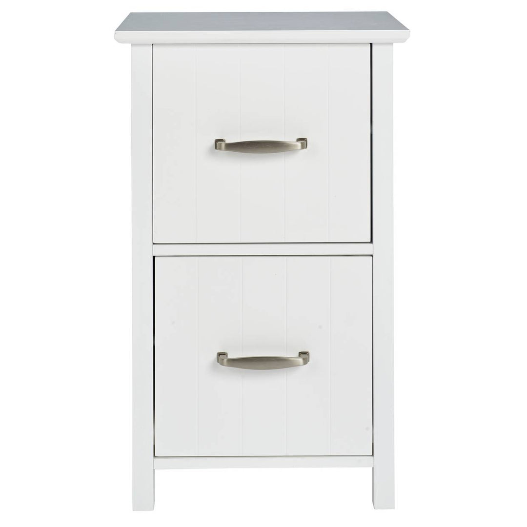 Home 2 Drawer Bathroom Drawer Unit - White