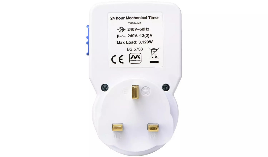 Masterplug 24 Hour Mechanical Segment Timer - 3 Pack