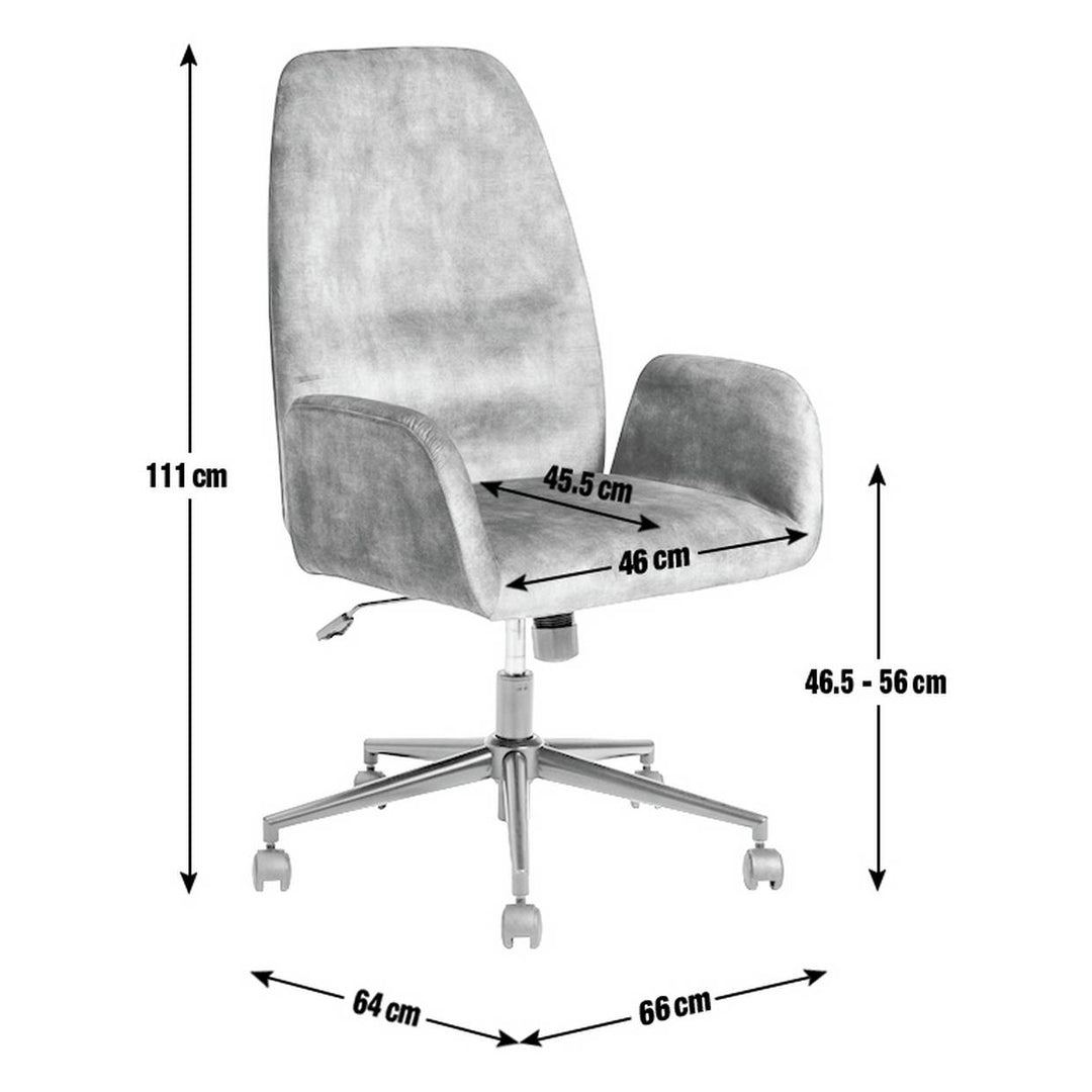 Habitat Clarice Velvet Office Chair - Black