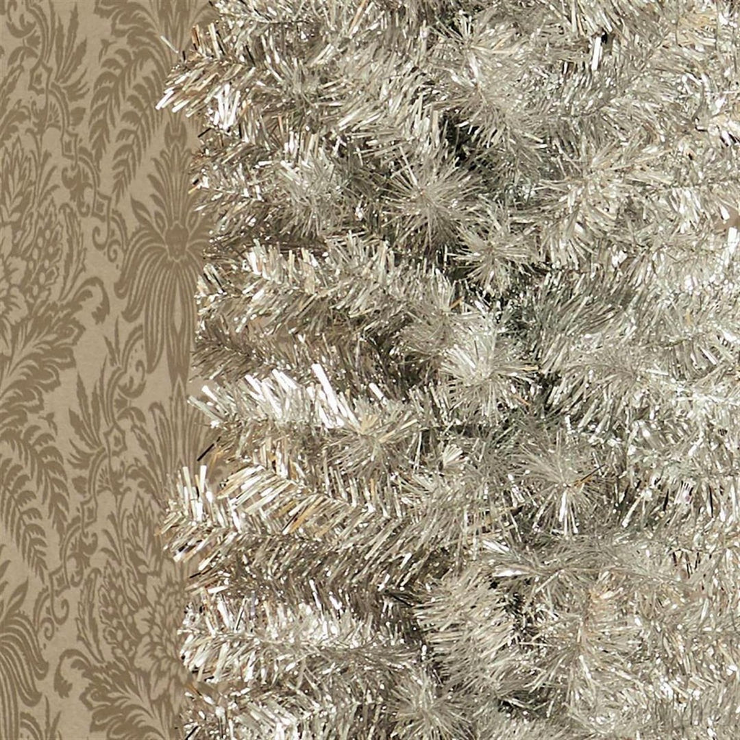 Premier Decorations 6ft Pencil Slim Pine Christmas Tree - Silver