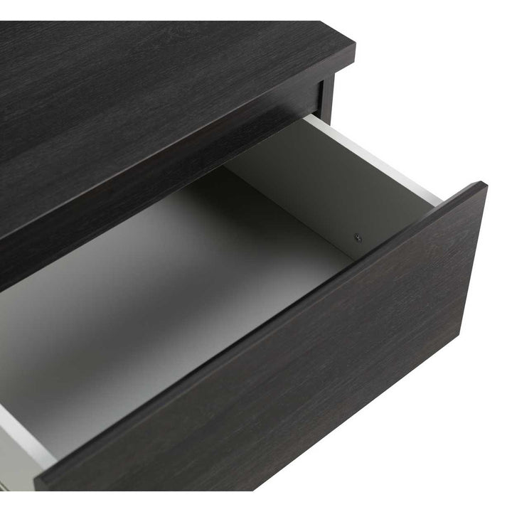 Habitat Jenson 2 Drawer Bedside Table - Black Brown