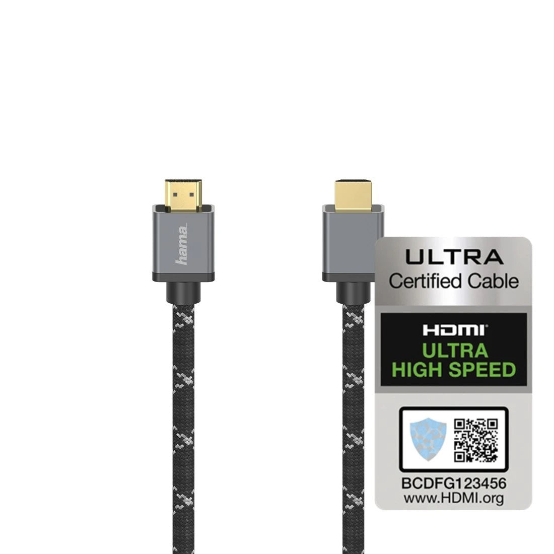 Hama Ultra High Speed HDMI™ Cable, Certified, Plug - Plug, 8K, alu, 1.0 m HDMI™-Cable