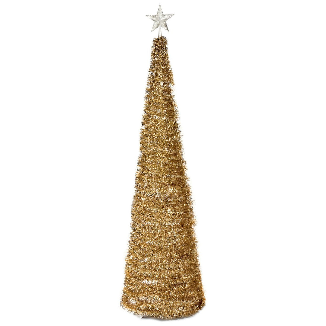 Premier Decorations 6ft Pop Up Slim Christmas Tree - Gold