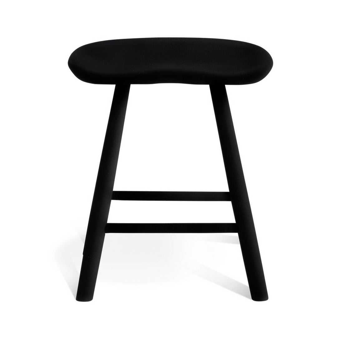 Habitat Barnwell Oak Short Stool - Black