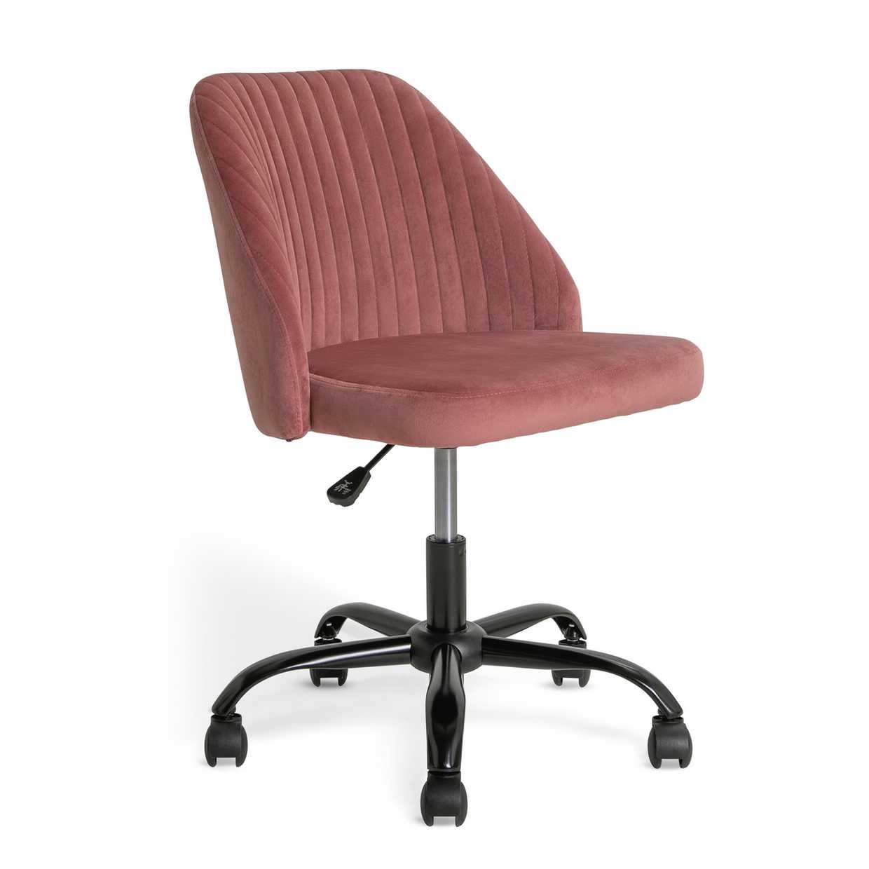 Habitat Nori Velvet Office Chair - Pink
