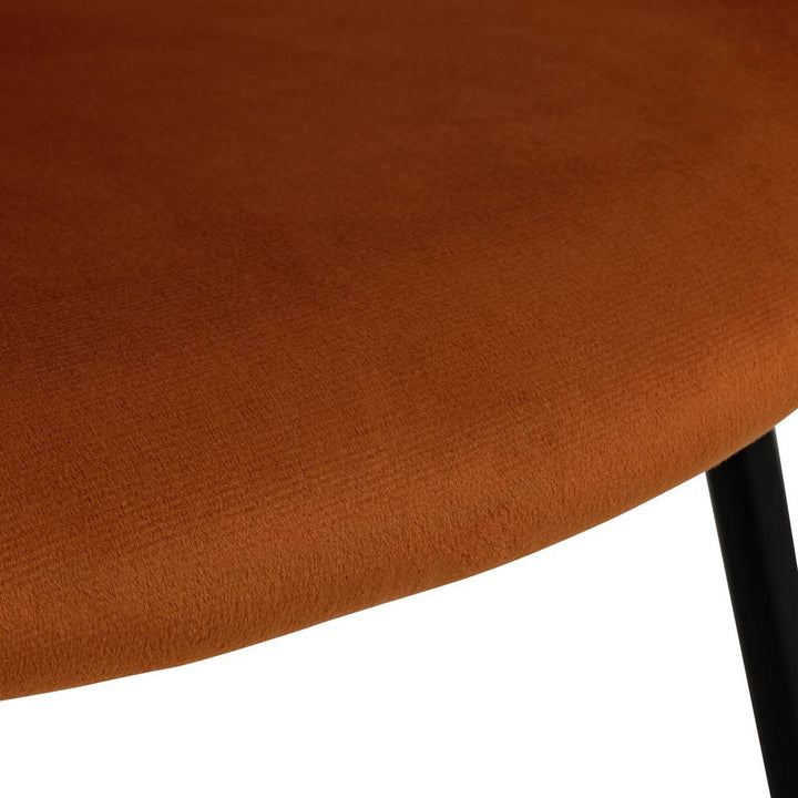 Habitat Etta Pair of Velvet Dining Chairs - Copper