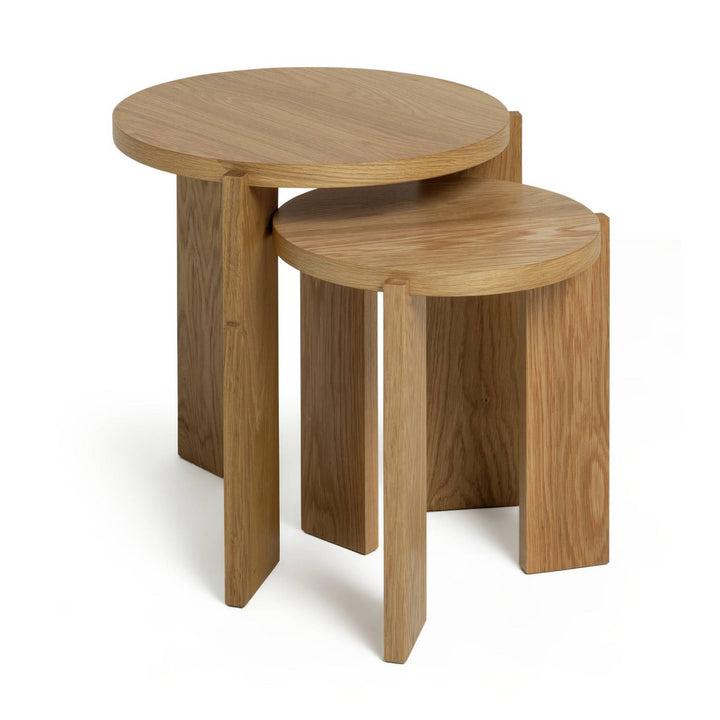 Habitat Xylo Nest of 2 Tables - Oak
