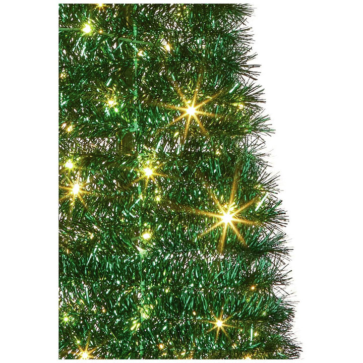 Premier Decorations 6ft Pre lit Pop Up Slim Christmas Tree -  Green
