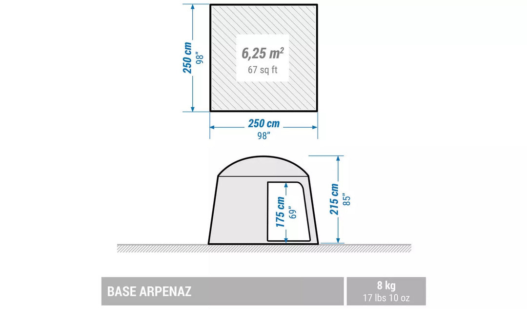 Decathlon Quechua Arpenaz Base M 6 Person Man Camping Tent