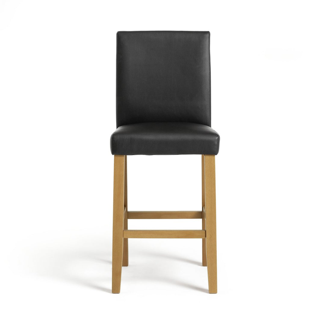Home Winslow Faux Leather Bar Stool - Black