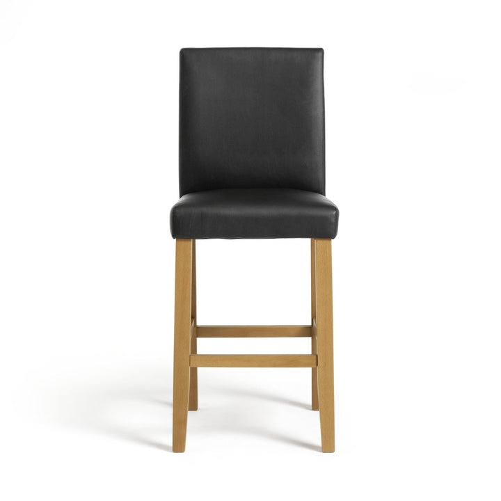 Home Winslow Faux Leather Bar Stool - Black