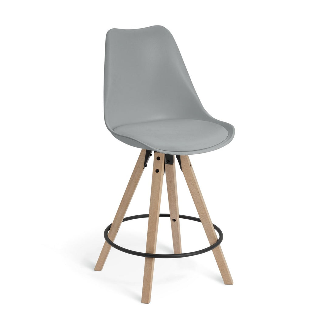 Habitat Jerry Pair of Counter Bar Stools - Grey