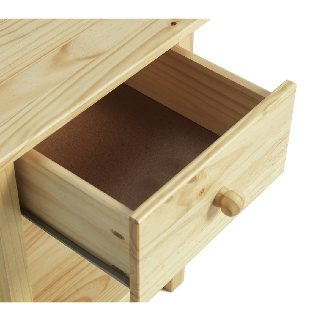 Home Scandinavia 1 Drawer Bedside Table - Pine