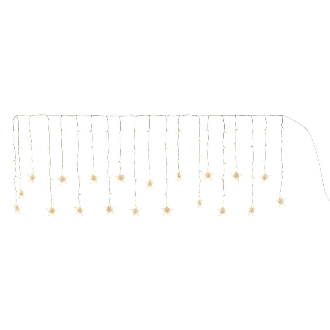 Home 180 LED Warm White Star Shaped Christmas Curtain Lights