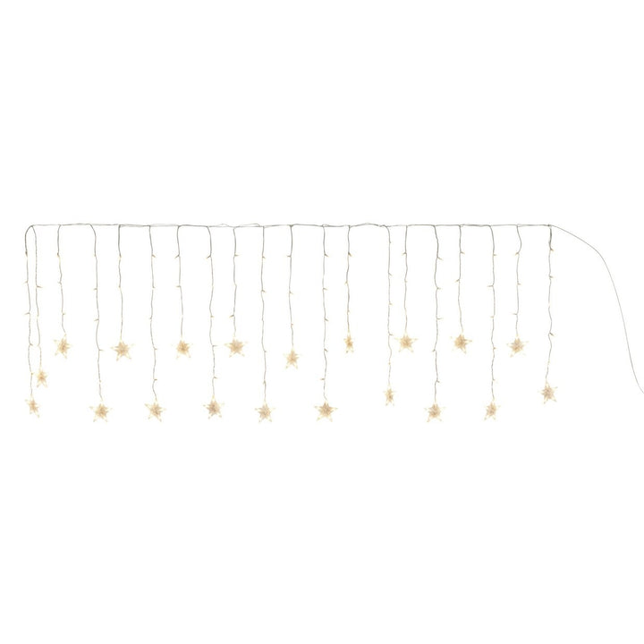 Home 180 LED Warm White Star Shaped Christmas Curtain Lights