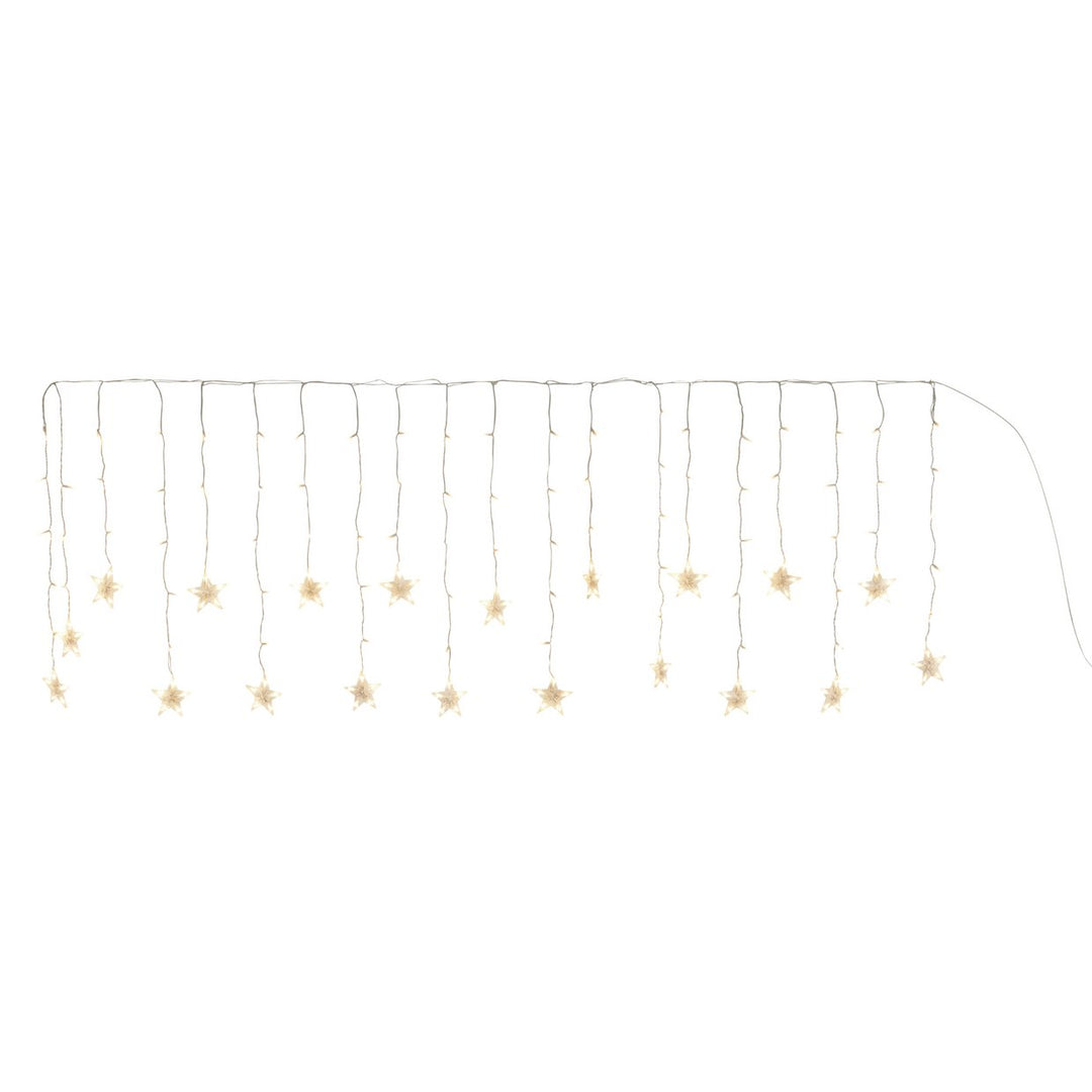 Home 180 LED Warm White Star Shaped Christmas Curtain Lights
