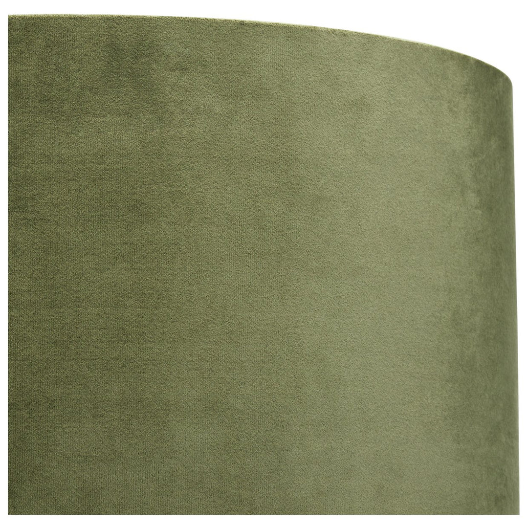 Habitat Green Velvet Easy Fit Drum Lampshade - 49cm