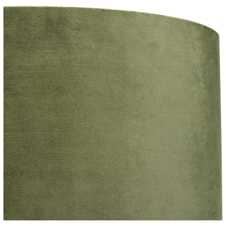Habitat Green Velvet Easy Fit Drum Lampshade - 49cm