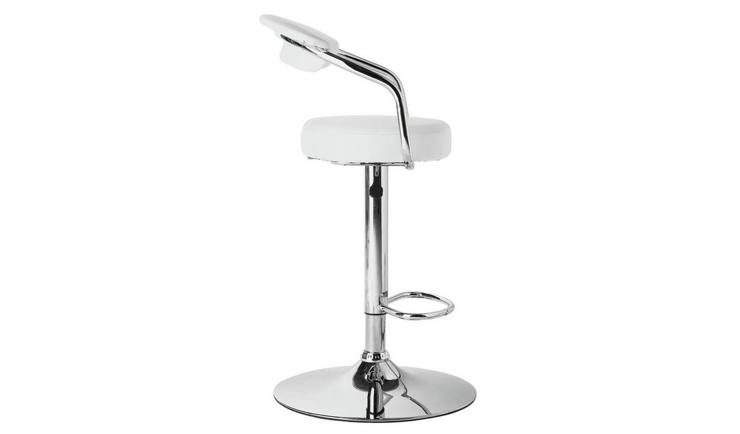 Home Executive Gas Lift Bar Stool - White