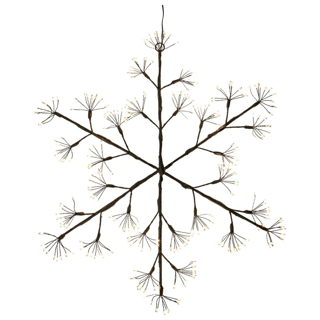 Habitat Warm White Black Frame Snowflake Christmas Light