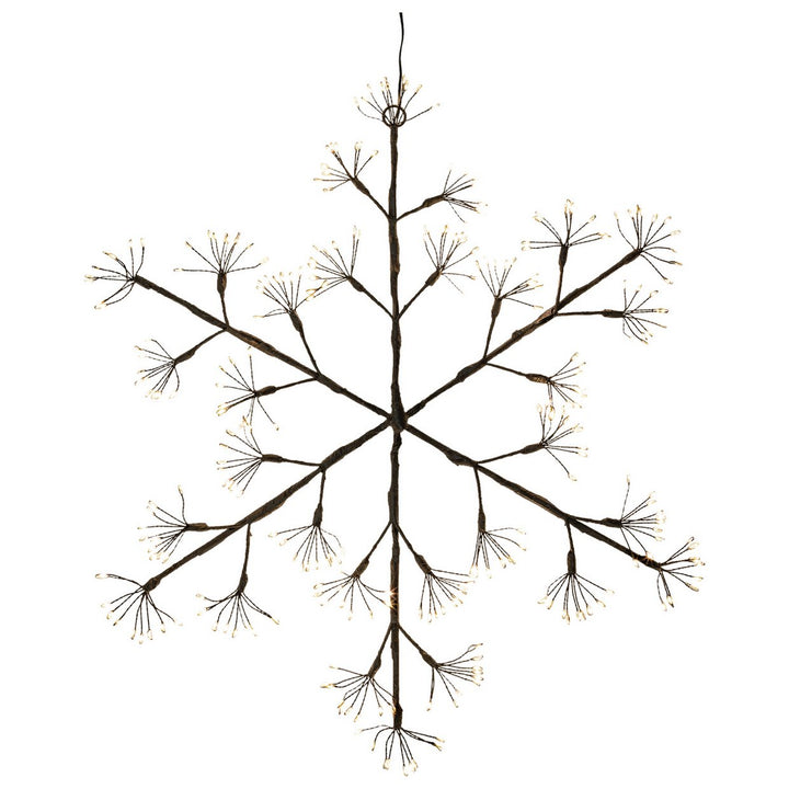 Habitat Warm White Black Frame Snowflake Christmas Light