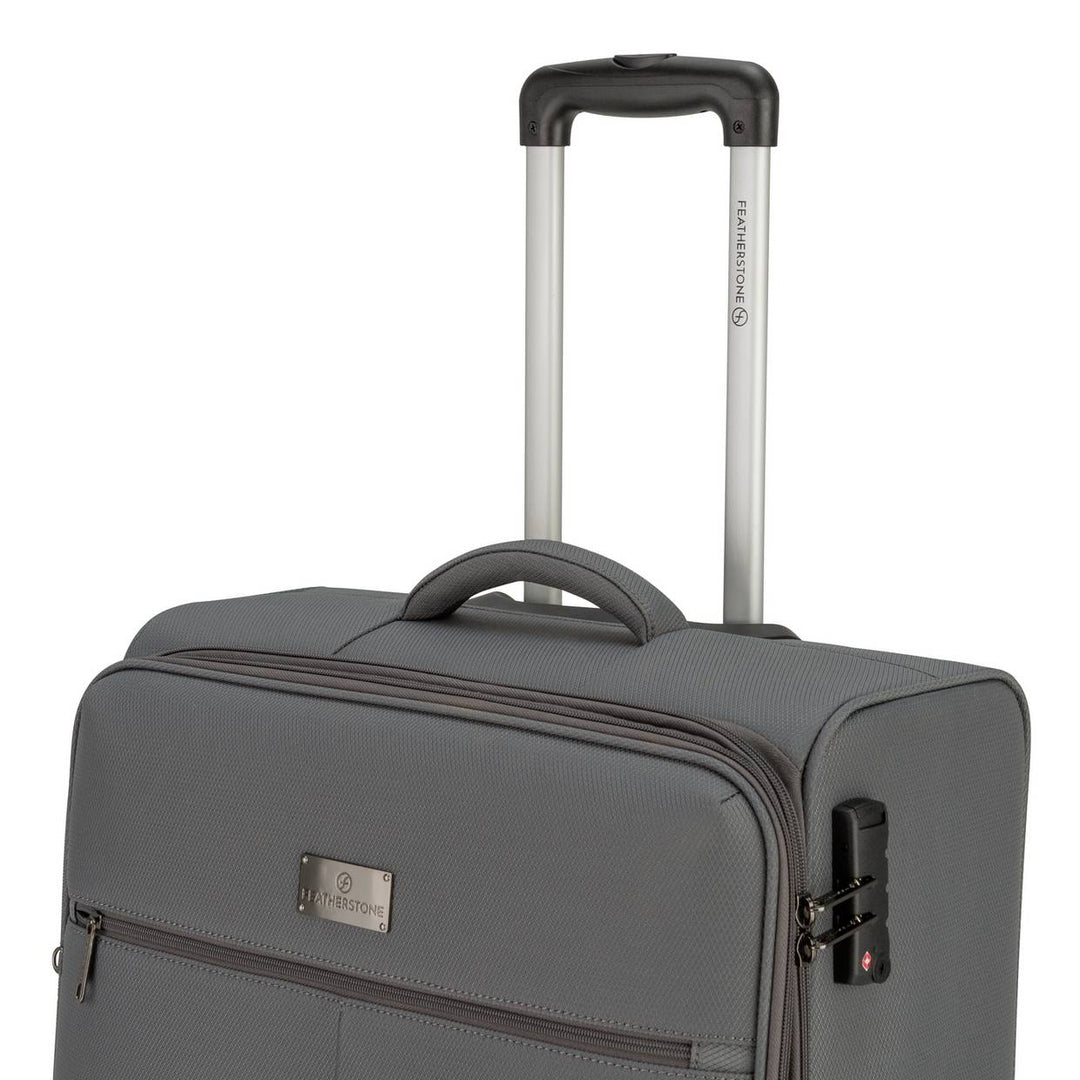 Featherstone 8 Wheel Soft Large Suitcase - Grey