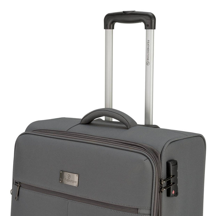 Featherstone 8 Wheel Soft Large Suitcase - Grey