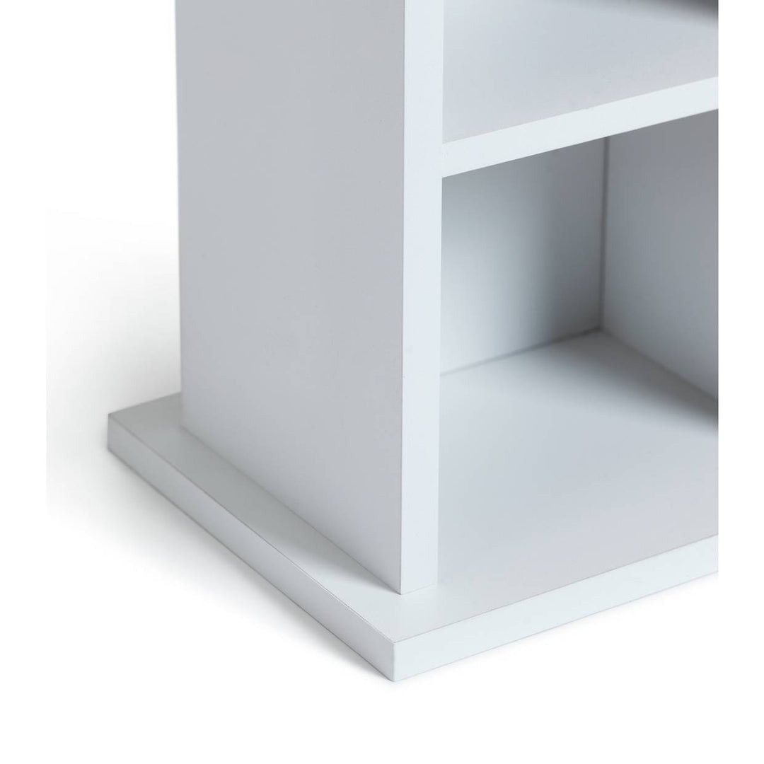 Home Maine CD and DVD Storage Unit - White Wood Effect