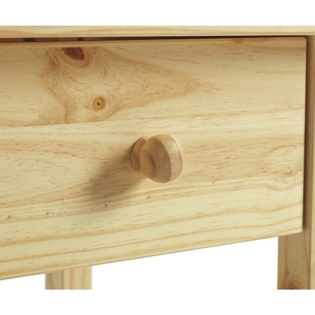 Home Scandinavia 1 Drawer Bedside Table - Pine