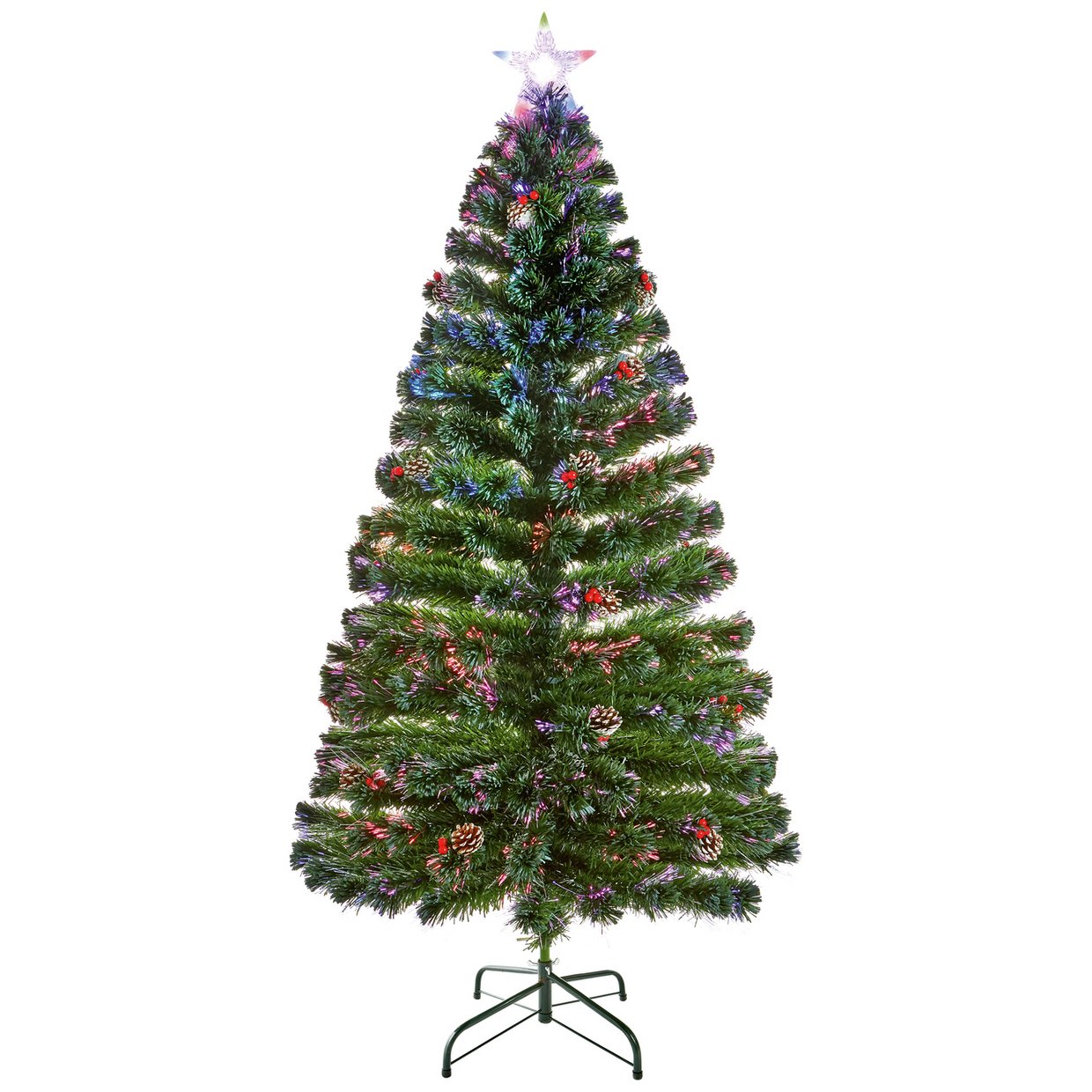 Premier Decorations 5ft Fibre Optic Christmas Tree