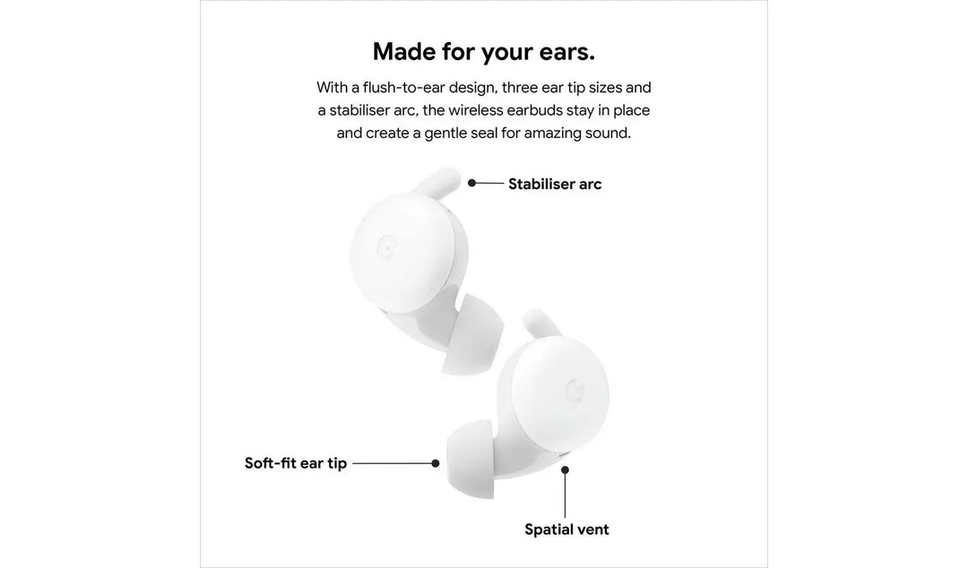 Google Pixel Buds A-Series In-Ear Wireless Earbuds - White