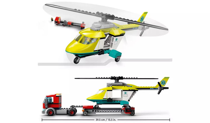 LEGO City Rescue Helicopter Transport Toy Building Set 60343