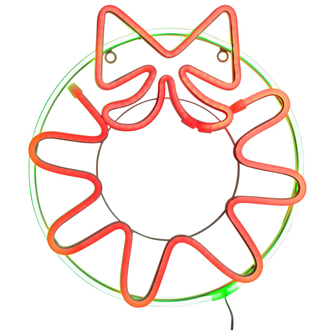 Habitat Neon Effect Wreath Shaped Christmas Light