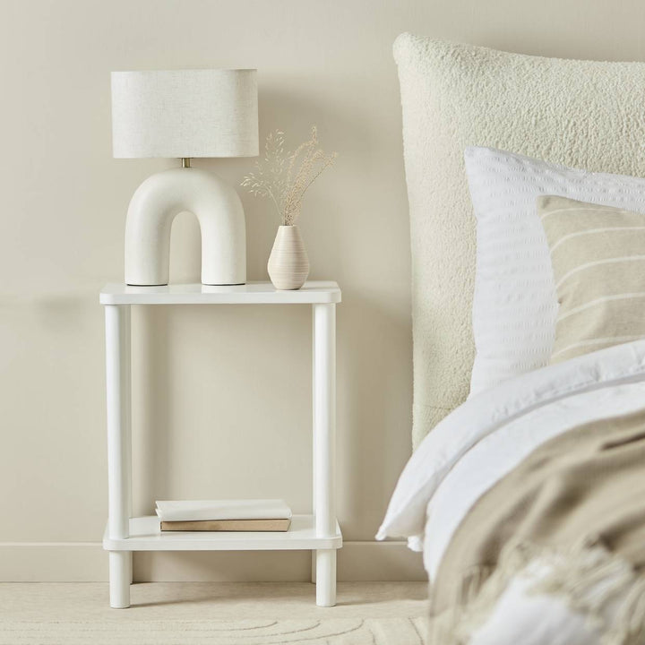 Home Andrea Bedside Table - White (Only One Table)