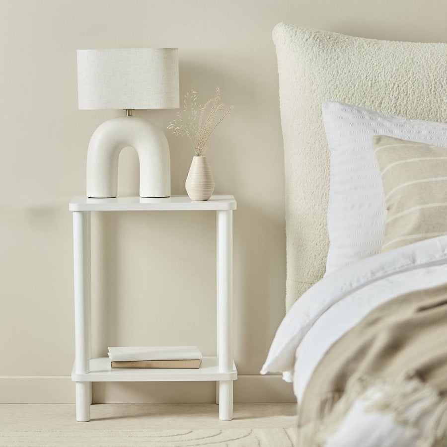 Home Andrea Bedside Table - White (Only One Table)