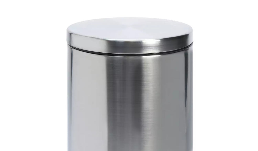 Habitat 12 Litre Round Pedal Bin - Silver