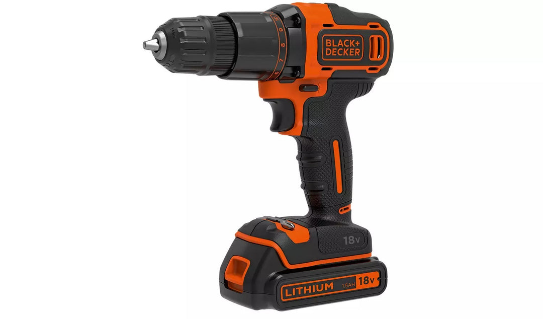 Black + Decker Cordless Hammer Drill & Mouse with Batteries