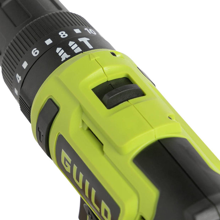 Guild 18V Cordless Impact Drill with 100 Accessories - 2.0AH