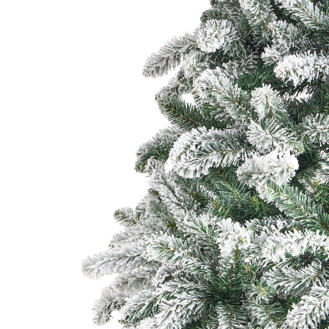 Home 10ft Snowy Flocked Artificial Christmas Tree