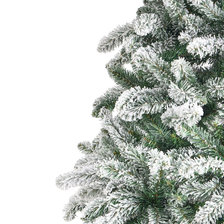 Home 10ft Snowy Flocked Artificial Christmas Tree