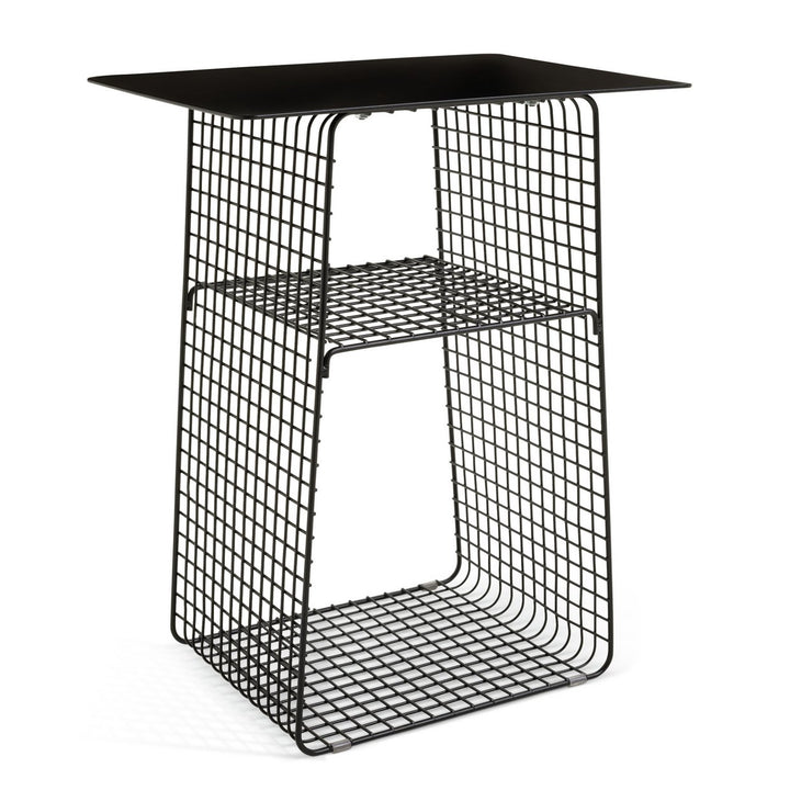 Habitat Cal Metal Bedside Table - Black
