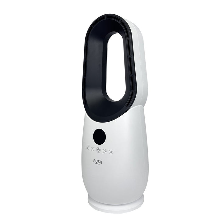 Bush Bladeless White and Black Desk Fan with Remote Control