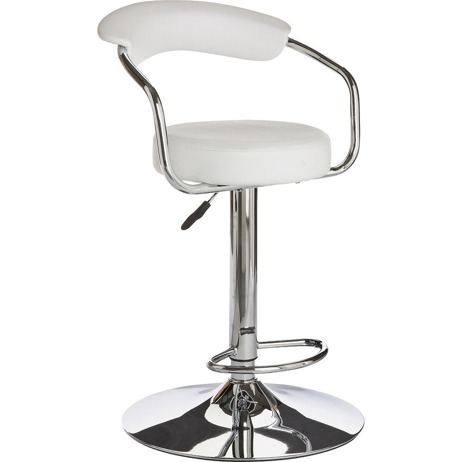 Home Executive Gas Lift Bar Stool - White