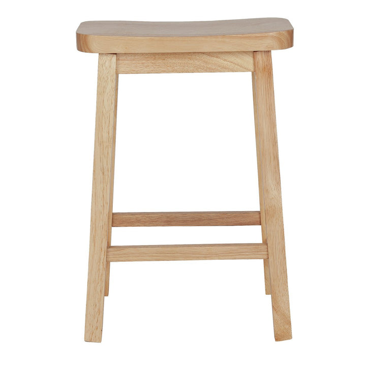 Habitat Pair of Saddle Bar Stools - Natural